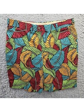 LOUDMOUTH GOLF Shorts Men 36 Colorful Leaves